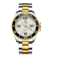Reloj de metal analógico Acuático para Hombre Blanco