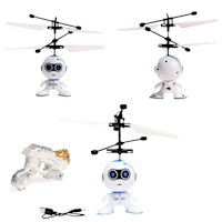 DRON ROBOT VOLADOR DE JUGUETE CON PISTOLA CON LUCES