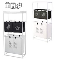 CESTA DE ROPA SUCIA 4 COMPARTIMENTOS MULTIFUNCIÓN