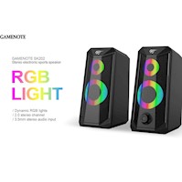 Altavoz Gamer estéreo GAMENOTE Havit SK202 RGB Light, control de volumen c/ne