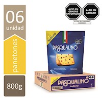 PANETON PASQUALINO BOLSA 800GR X6 UNIDADES