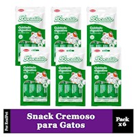 Pack x6 Snack Cremoso Gato Bocatito Cuidado Digestivo