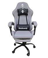 Silla Gamer Skullcandy con Posapiés Gris y Base Metálica Negro