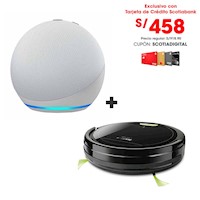 Parlante Inteligente Echo Dot 4 Alexa-Negro+Aspiradora Taurus Striker 2.0  14.4V | Juntoz