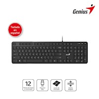 TECLADO GENIUS SLIMSTAR M200 USB MULTIMEDIA BLACK