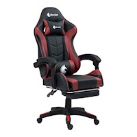 Silla Gamer Ergonómica Dreizt Shine Series Rojo Jam Con Posapies Reclinable