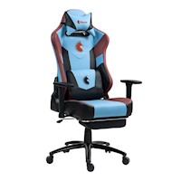 Silla Gamer Dreizt Heroes Series Azul Claro Premium Alta Calidad