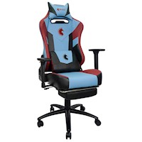 Silla Gamer Dreizt Heroes Series Azul Claro Premium Alta Calidad