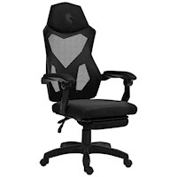 Silla Gamer Ergonómica Dreizt Mesh XL Negro Con Posapies Reclinable