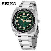 Reloj Seiko Recraft SNKM97 Automatico para Hombre Fecha Acero Inoxidable Dial Verde