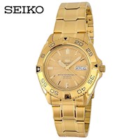 Reloj Seiko 5 Sports SNZB26J1 Automatico para Hombre Fecha Acero Inoxidable Dorado