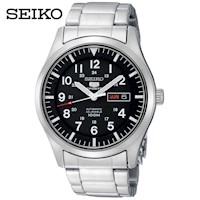 Reloj Seiko 5 Sports SNZG13 Automático Fecha Acero Inoxidable Dial Negro