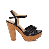 Sandalia D'orsay Casual SOFI-2601 Negro Viale Cuero