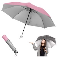 Paraguas Plegable Sombrilla de Mano Colores Variados para Dama