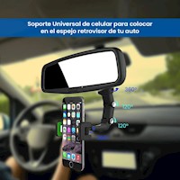 Soporte Universal de celular para espejo retrovisor de auto