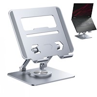 Soporte de Aluminio para Tablet y Laptop Plata