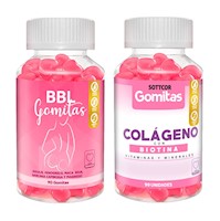Pack Aguaje Bbl 100g + Colágeno con Biotina 100g para Adultos Gomitas Sottcor