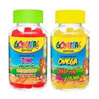 Pack Zinc 100g + Omega 100g para Niños Gomitas Sottcor