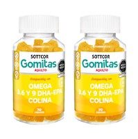 Omega Para Adultos Gomitas Sottcor 100Gr Naranja x2