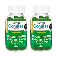 Multivitamina Para Adultos Gomitas Sottcor 100Gr Chicle x2