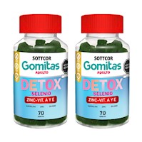 Detox Espirulina Para Adultos Gomitas Sottcor 100Gr Chicle x2
