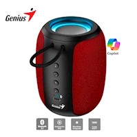 Parlante Sp-915Bt Bluetooth 5.3 Micro Integrado Rgb 5W Rms Rojo