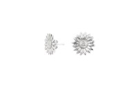 ARETE FLOR GIRASOL SILUETA PLATA 950