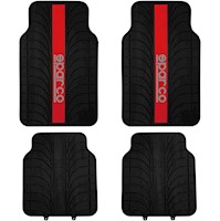 Alfombra para Auto PVC 4 piezas SPARCO Negro Rojo SPC1913RS