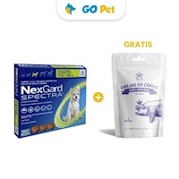 Nexgard Spectra M (7.5-15 Kg) x 3 Tabletas+ Gratis Pets Republic Orejas de Cerdo