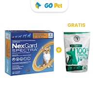 Nexgard Spectra XS 2-3.5 Kg x 3 + GRATIS Snack Cookie Dogster