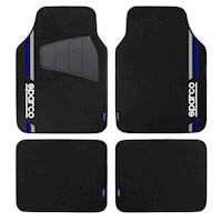 Piso Alfombra para Auto 4 piezas SPARCO Negro Azul SPF508BL