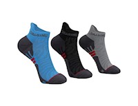 SPALDING CALCETINES DEPORTIVO CORTO GRIS/AZUL/NEGRO 40-45 TRIPACK