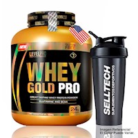 Level Pro Proteína Whey Gold Pro 6.6lb Rich Chocolate+shaker