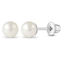 ARETES PERLA BLANCA 5 MM