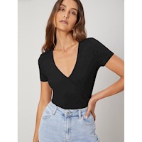 Moft Top Slim de Viscosa con Diseño Casual