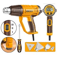 Pistola De Calor Ingco 2000W Hg200058 Digital Lcd + Boquillas