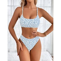 SHEIN Swim Mod Bañador bikini con estampado floral