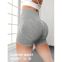 SHEIN Yoga Basic Shorts deportivos de talle alto control de barriga