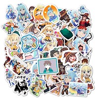 Pack de 50 Stickers Anime Manga Konosuba Subarashii