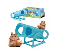 Juguete balancín sube y baja para hamster celeste