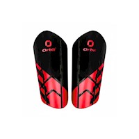 Canilleras Deportivas Negro Rojo Talla S Orbit