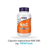 Cápsulas vegetarianas NAC 600 mg - NOW Foods