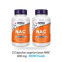 2 Cápsulas vegetarianas NAC 600 mg - NOW Foods