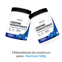 2 Monohidrato de creatina en polvo - Nutricost 500g