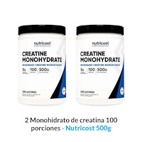 2 Monohidrato de creatina 100 porciones - Nutricost 500g