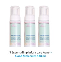 3 Espuma limpiadora para Acné - Good Molecules 148ml