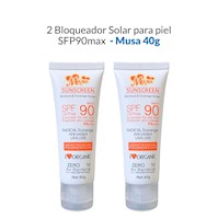 2 Bloqueador solar para piel SFP90max - Musa 40g