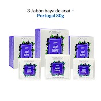 3 Jabon baya de acai 80g - Portugal