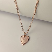 Collar Pale Hearts Oro Rosa