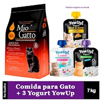 Comida Gato Esterilizado Mio Gatto 7 kg + 3 Yogurt YowUp